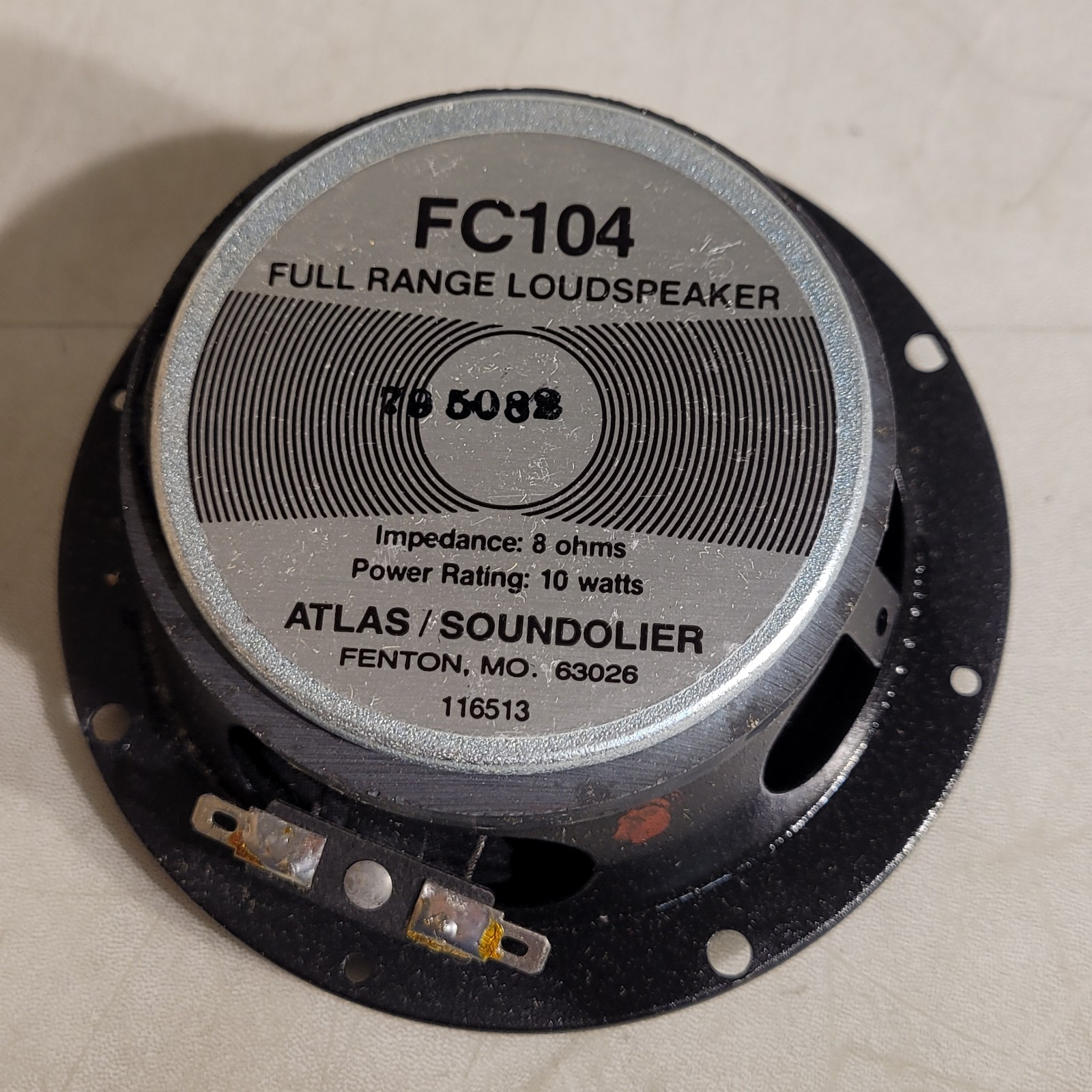 Atlas Soundolier FC104 Full Range Loudspeaker 4″ I Ceiling Speaker 8ohms 10watts