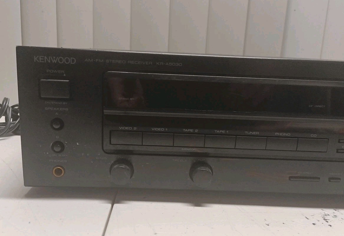 Kenwood KR-A5050 AM/FM 100W/Channel Stereo Receiver – Tested Working As Is