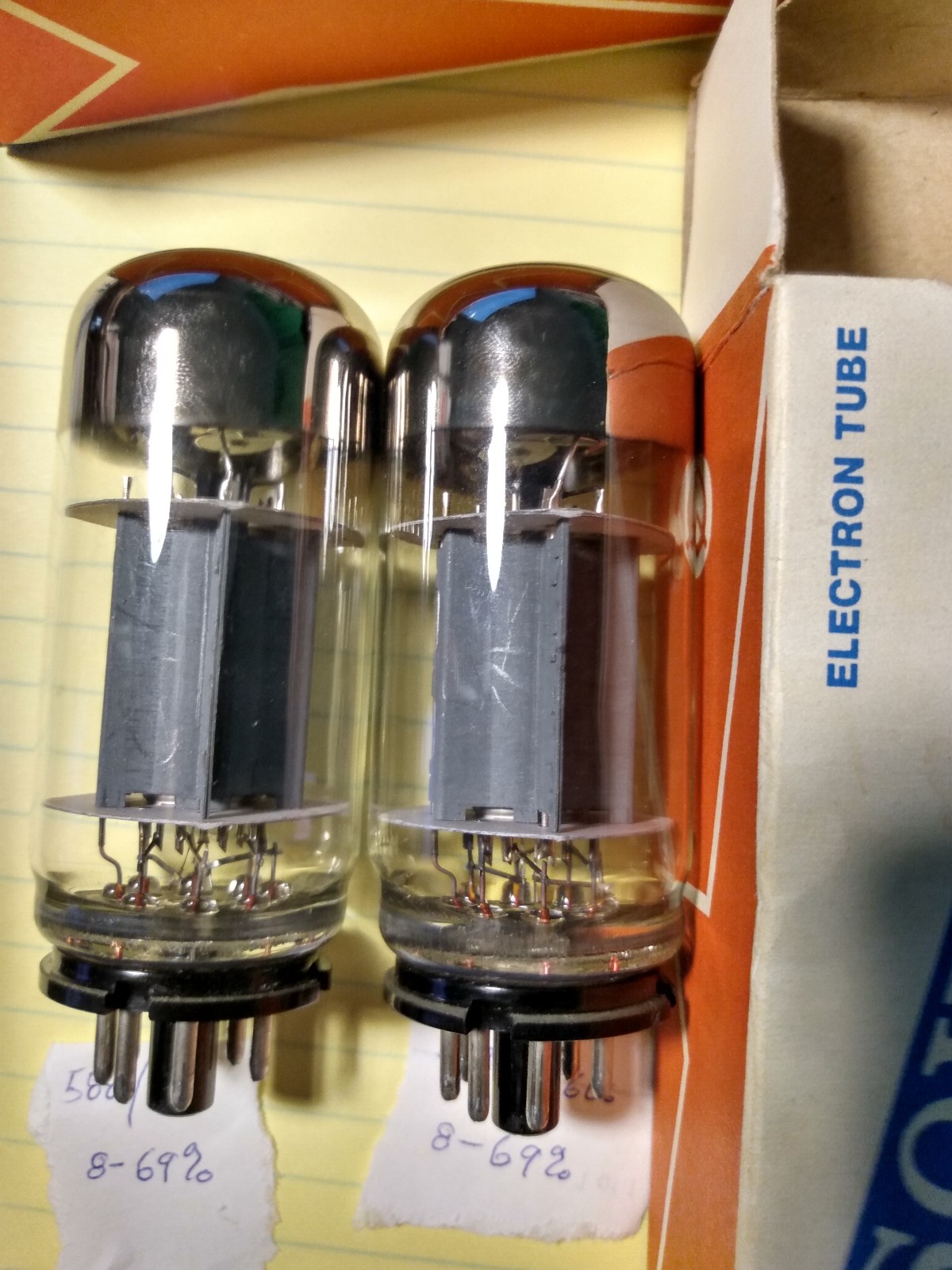 2 Matched SOVTEK 5881/ 6L6WGC Audio Tubes RUSSIA 1990’s – NOS
