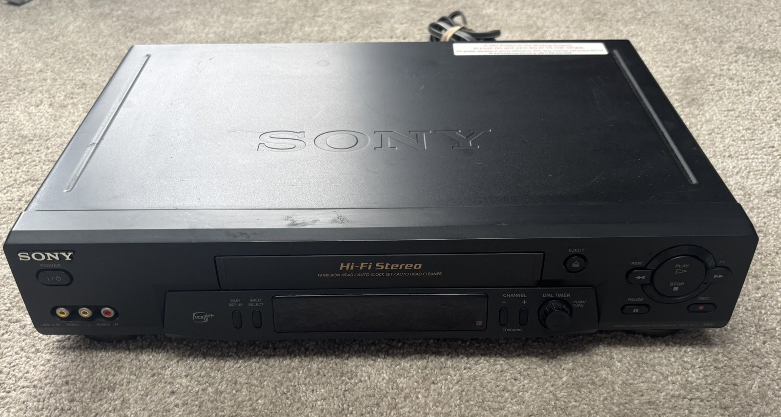 Sony SLV-N71 – VCR 4 Head HiFi VHS Video Cassette Recorder Player -Tested Works