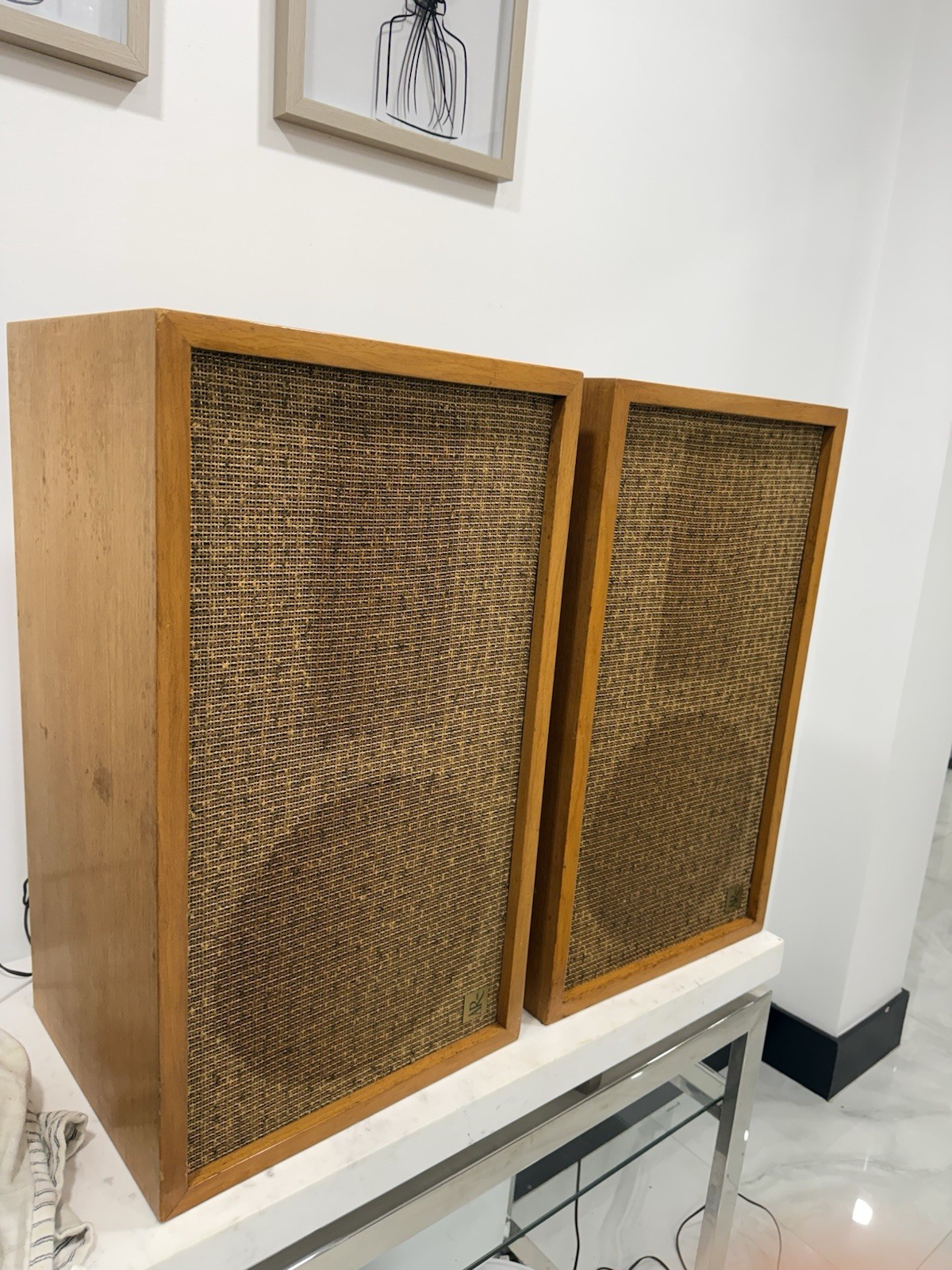 Vintage AR-2 Speakers Pair w/ Boxes + Harman Kardon TP-200 Tube Preamp