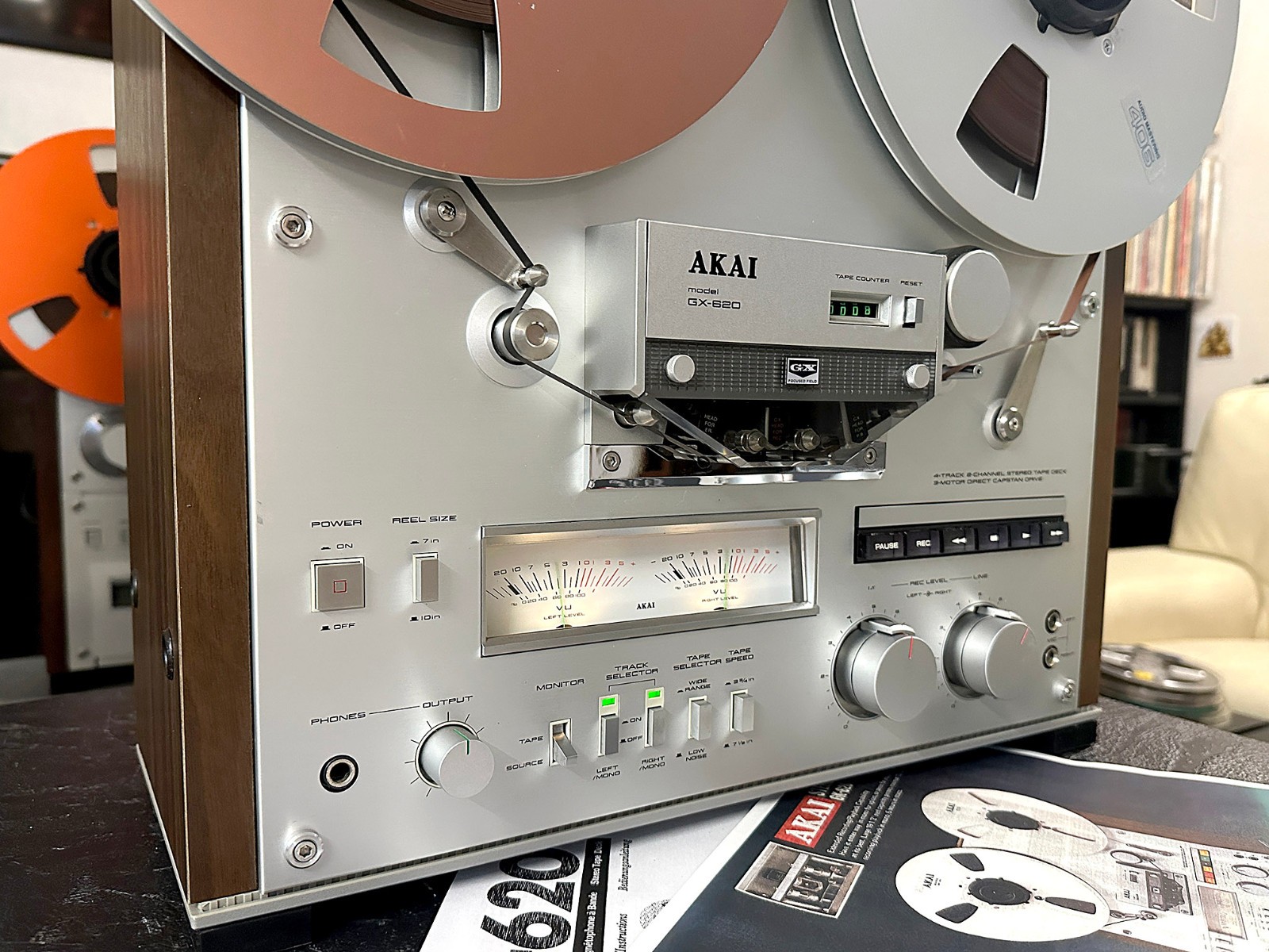 Akai GX-620 Stereo Reel to Reel 10.5″ x 1/4 Tape FullServiced + 30-Day Guarantee
