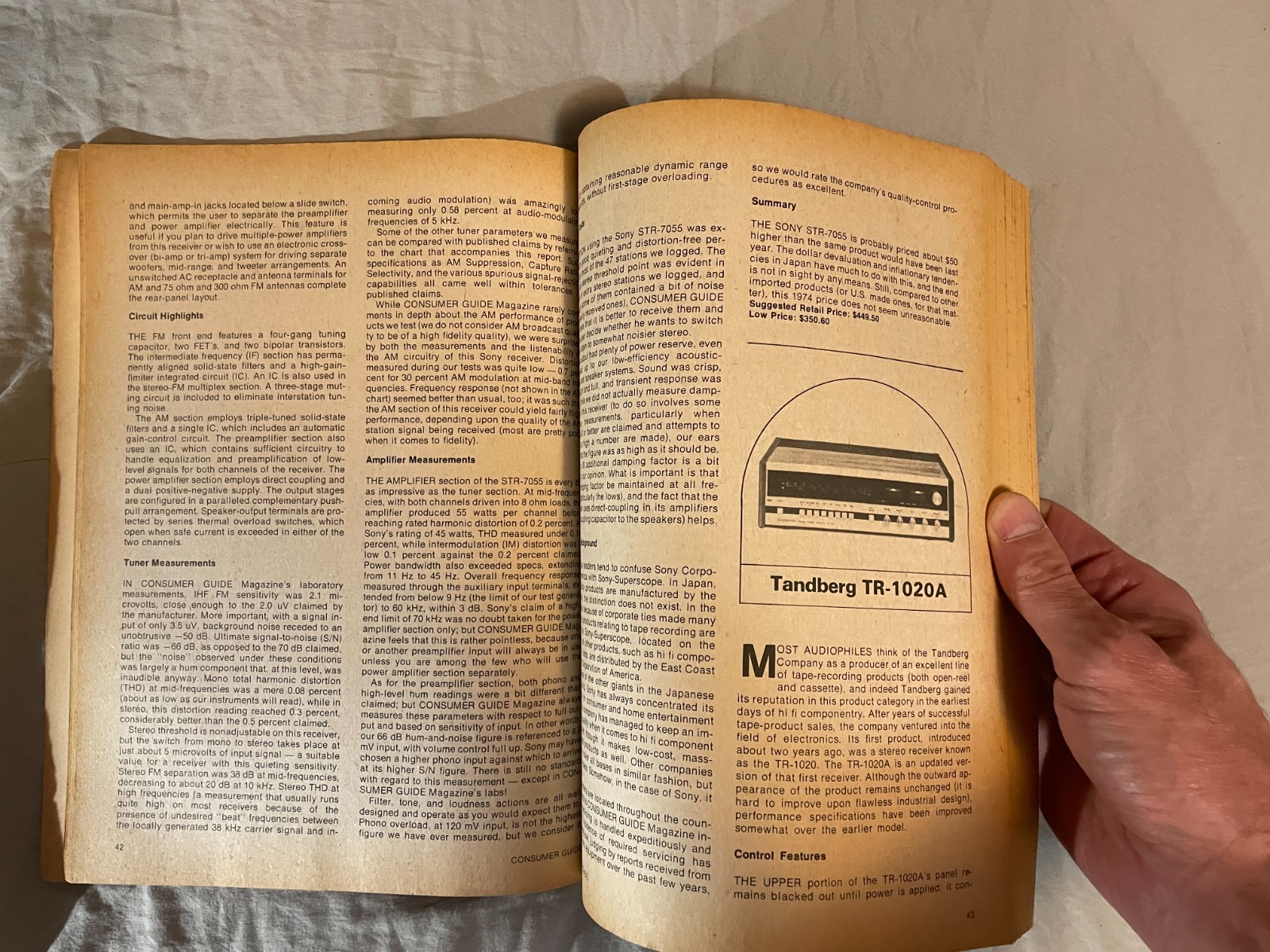 1975 Consumer Guide Stereo ’75 Buyer’s Guide Bose Tandberg Amps Tuners