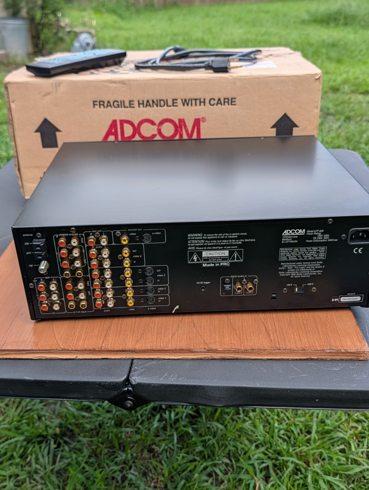 ADCOM GTP-830 Surround Sound Processor Preamplifier 120/240v W/Remote And Box