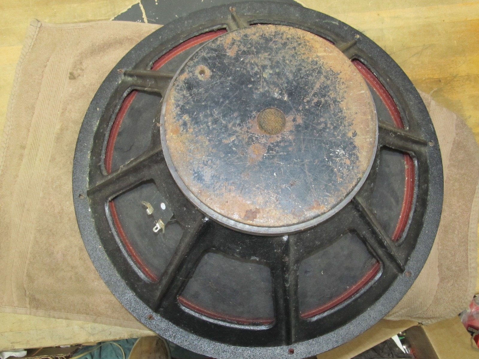 Vintage Unknown 18″ Woofer, Cast Basket, Works, Needs Service