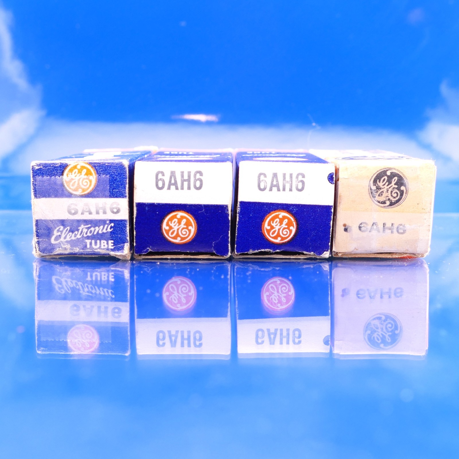 Four GE 6AH6 Tubes NOS NIB GM[%]: 97 97 103 112 AMPLITREX