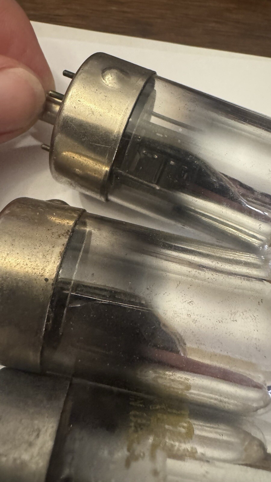4- NOS 7Y4 Full-Wave Rectifier Vacuum Tubes LOKTAL Chrome Domes Black Plate