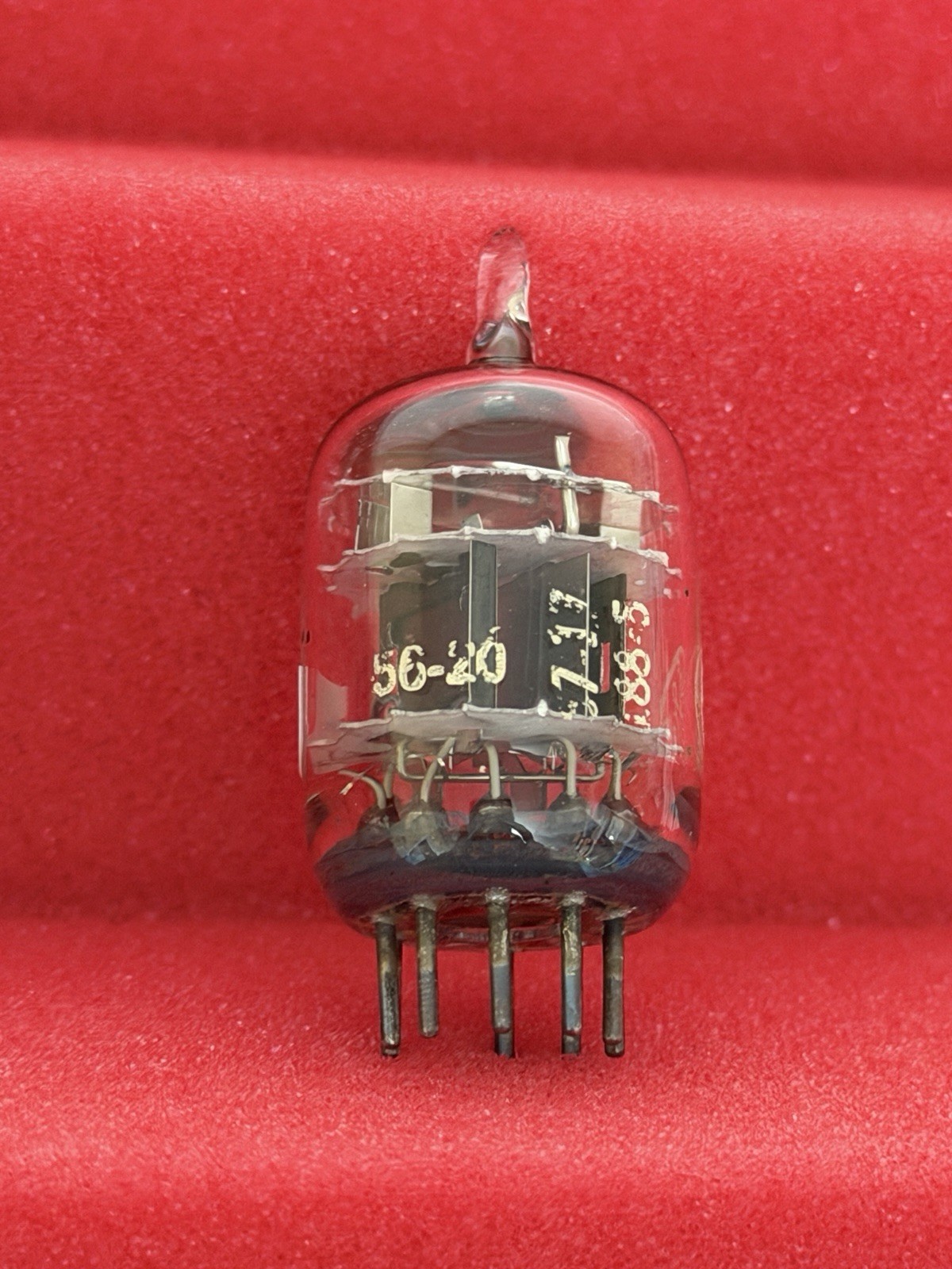 Two GE 6386 Tubes /Amplitrex Tested Balanced / D Get / x3 Mica / Early Type 1956