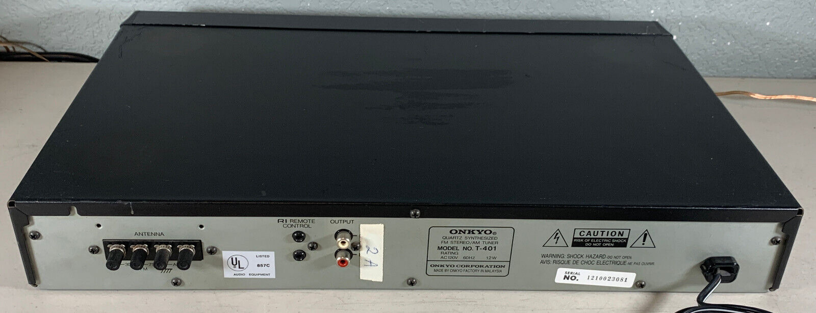 READ Warp Buttons Tested WORKS Onkyo T-401 Quartz Synthesized FM Stereo AM Tuner