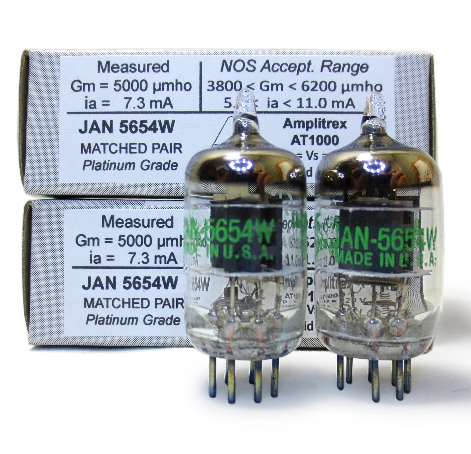 Riverstone Audio – Tested/Matched Pair (2 Tubes) 7-Pin JAN Small, Silver