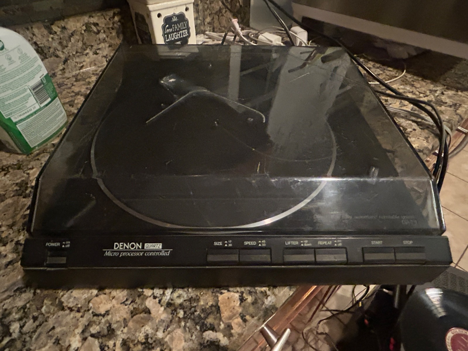 Vintage Denon Turntable Direct Drive Quartz Micro Processor DP F7READ See VIDEO