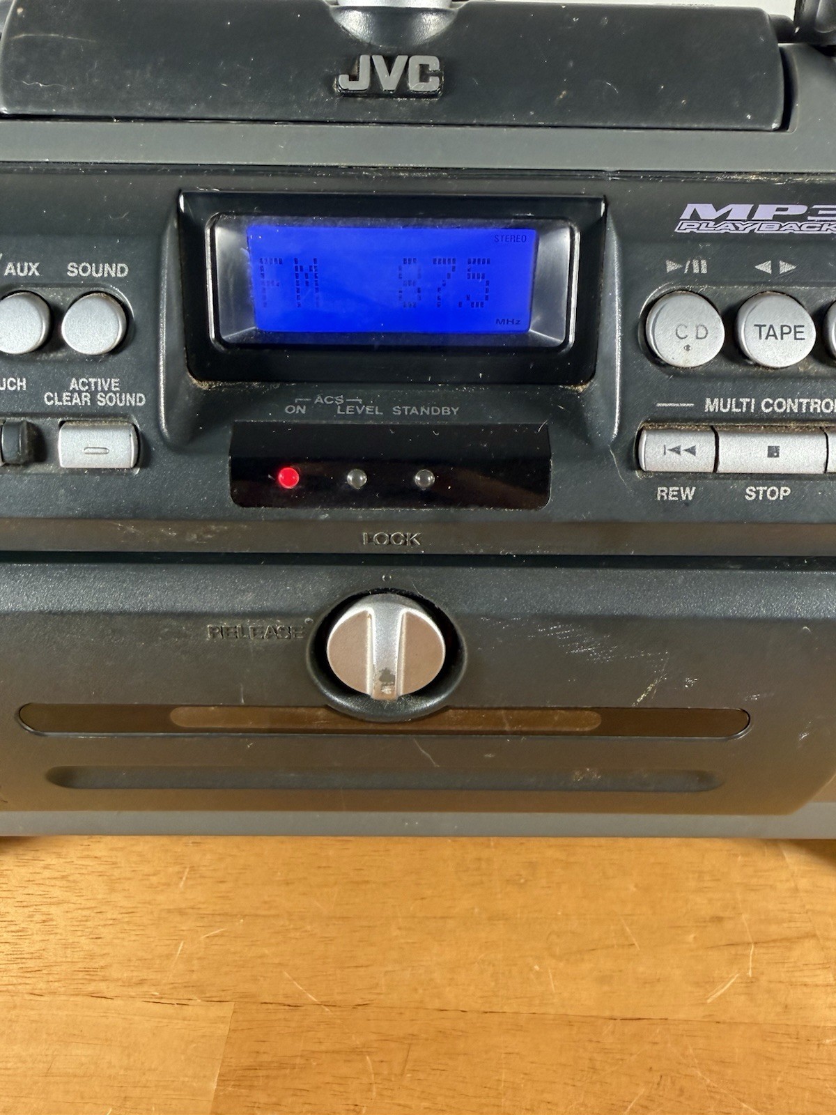 JVC Kaboom RV-NB1 Stereo Radio – Boombox CD & Aux Works Fine -READ-