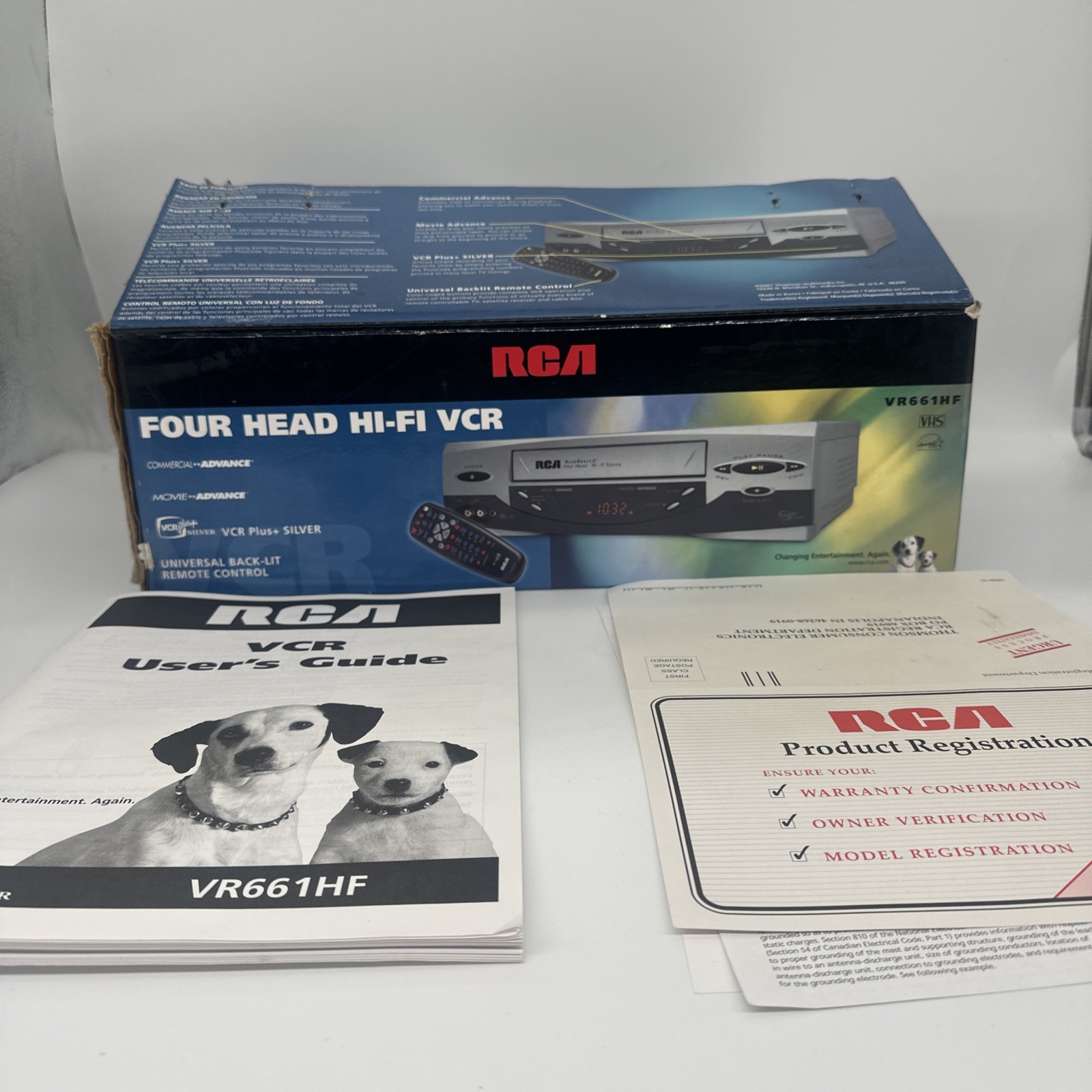 RCA VR661HF VCR 4-Head Hi-Fi Stereo VHS Tape Player Recorder With Remote Tested