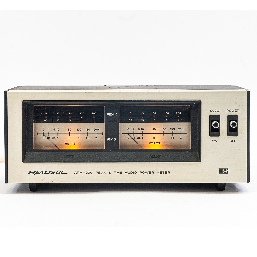 Realistic APM-200 (Model 42-2102) Vintage 1980s Analog Stereo Power Meter
