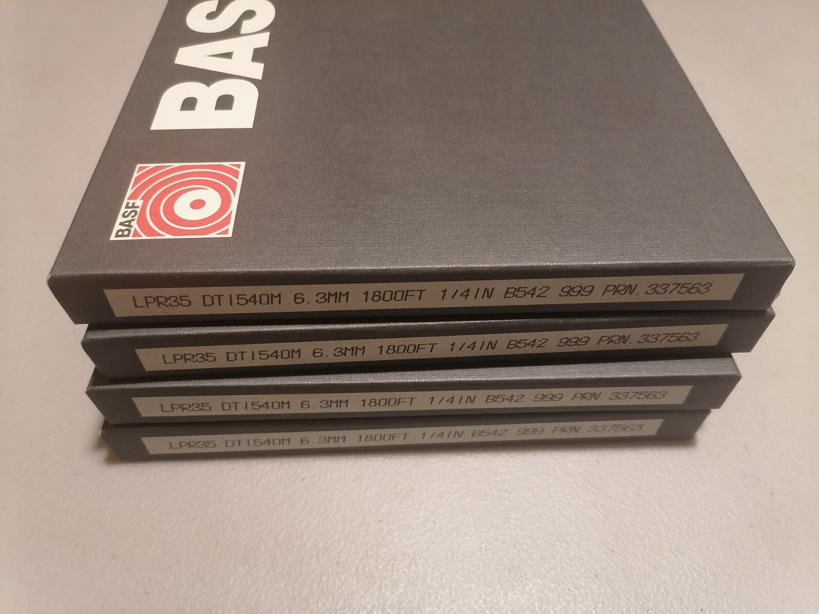 4x BASF LPR 35 TAPE REEL (540m/1800Ft) New, unused