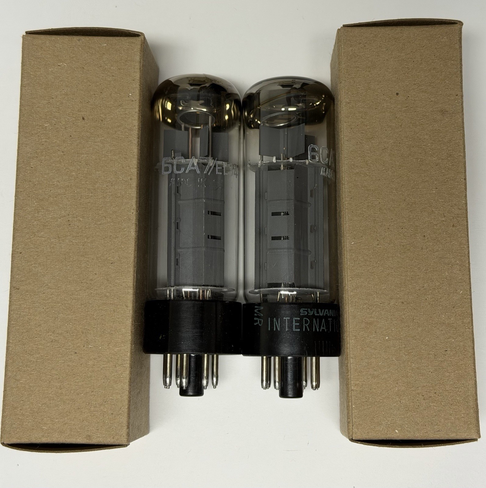 Matched Current Pair Matsushita EL34/6CA7 Tubes One Labeled Sylvania Test Strong