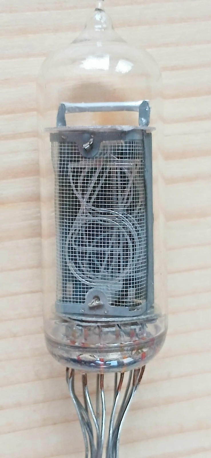 1 X IN-14 Soviet Nixie Tube. Fine Mesh. NOS.