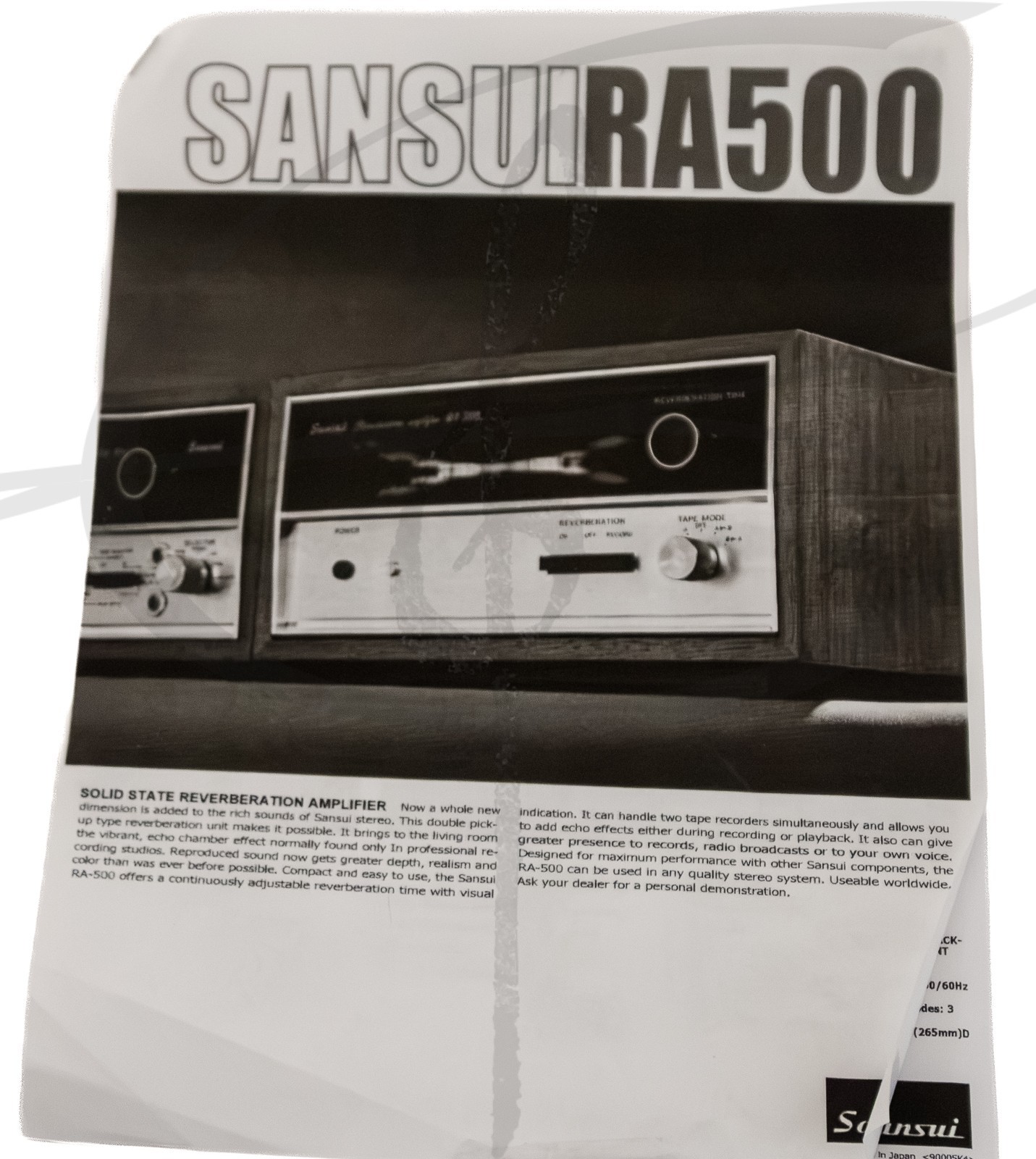 Vintage Sansui RA-500 HiFi Reverb Amplifier w/ Wood Case – BEAUTIFUL