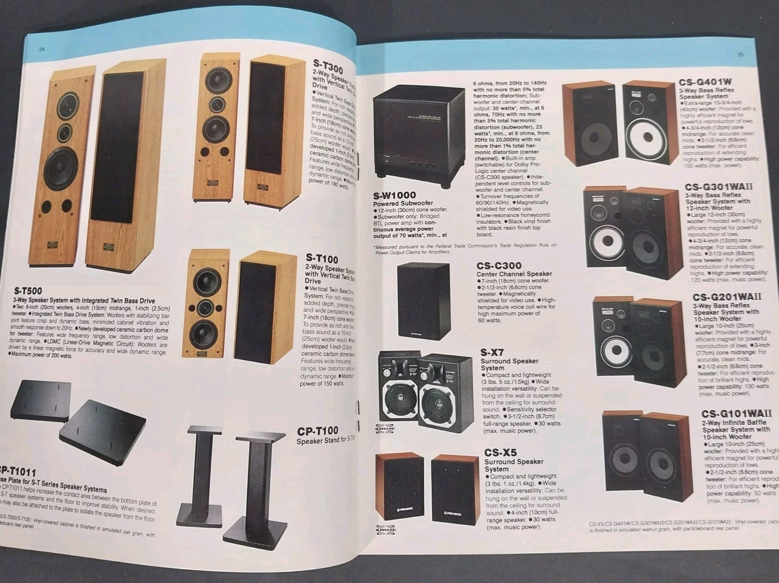 Vintage Pioneer 1989 Audio Video Lineup Product Catalog VSX-9500S CT-W910R Rare