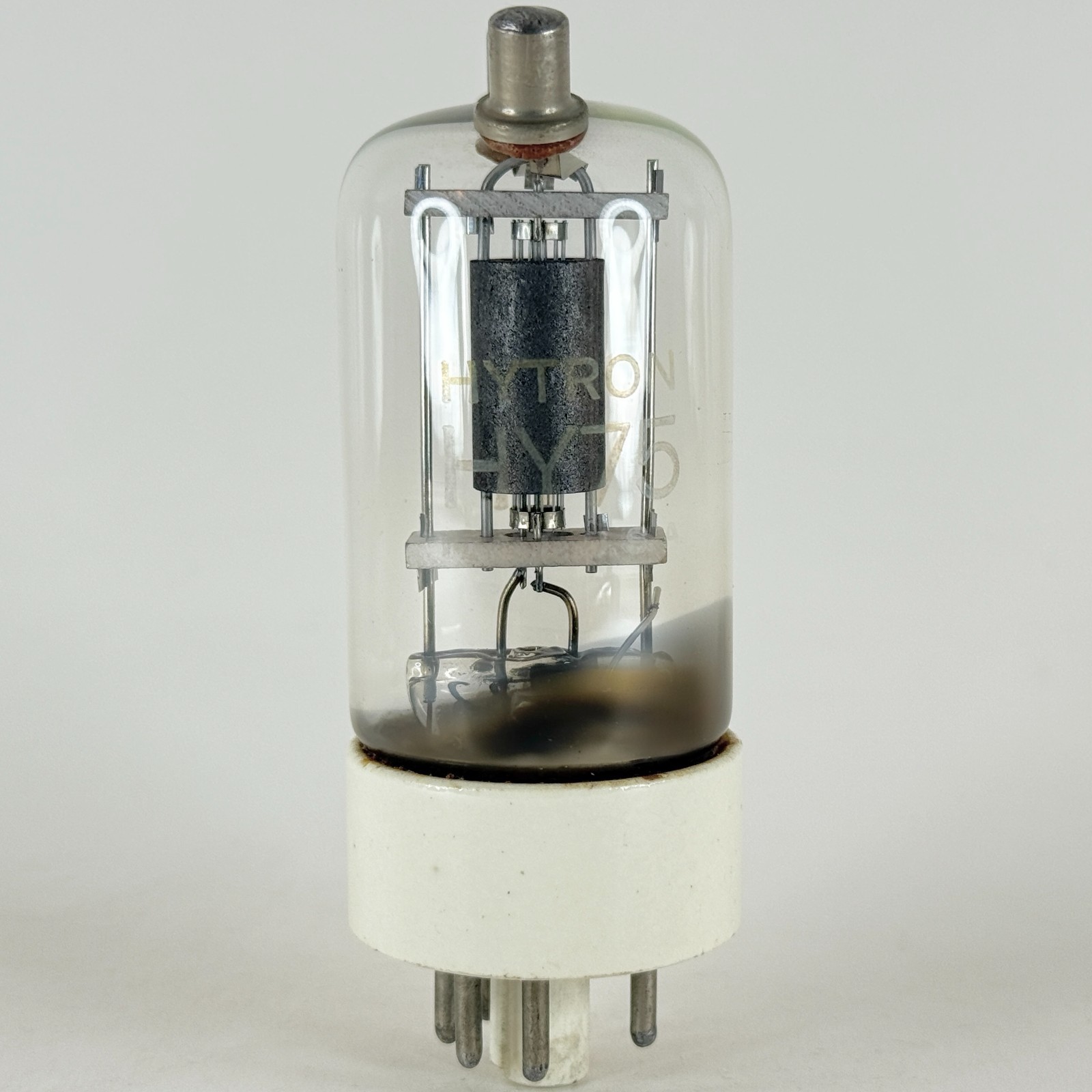 (1) Tested Strong Hytron HY75 Tube Dual Caps Ceramic Base Power Triode Tube