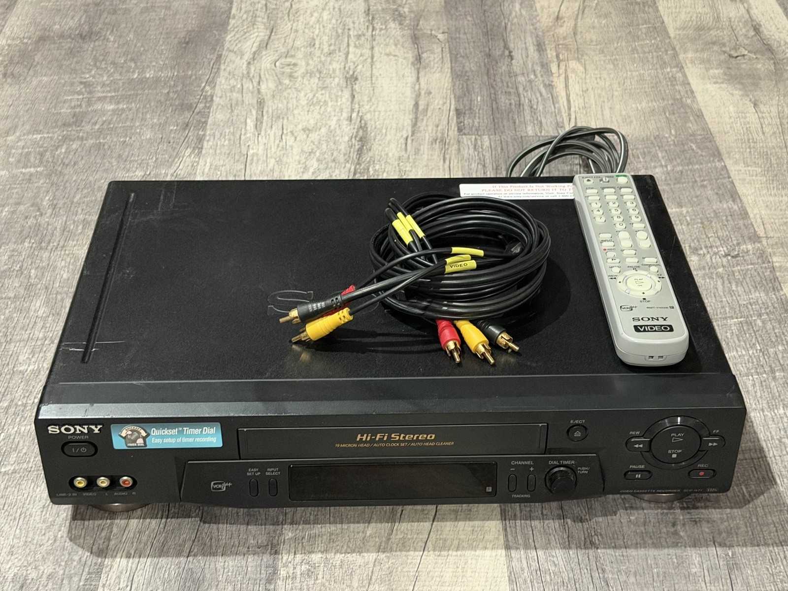 Sony SLV-N71 VCR 4 Head HiFi Stereo VHS Player Recorder W/ Remote/Cables-TESTED