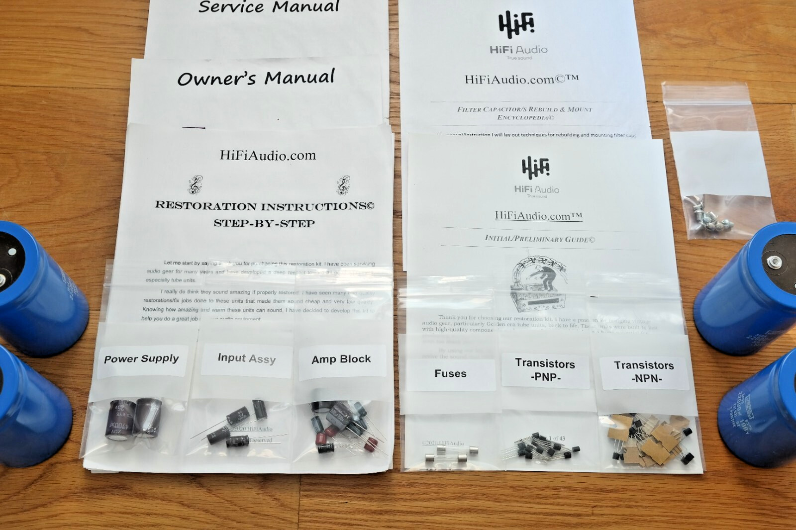 Adcom GFA-5802 amplifier amp restoration recap service kit fix repair capacitor
