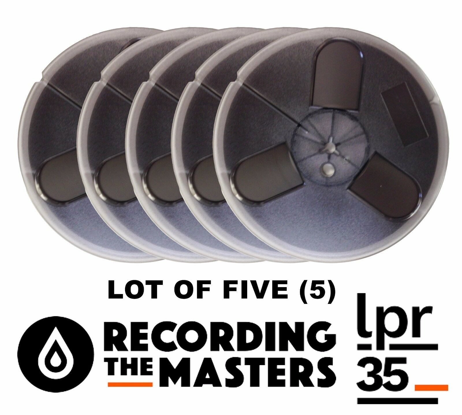 5 Pack LPR35 1/4″ x 1800′ Analog Recording Tape on 7″ Plastic Reel w/Box NEW