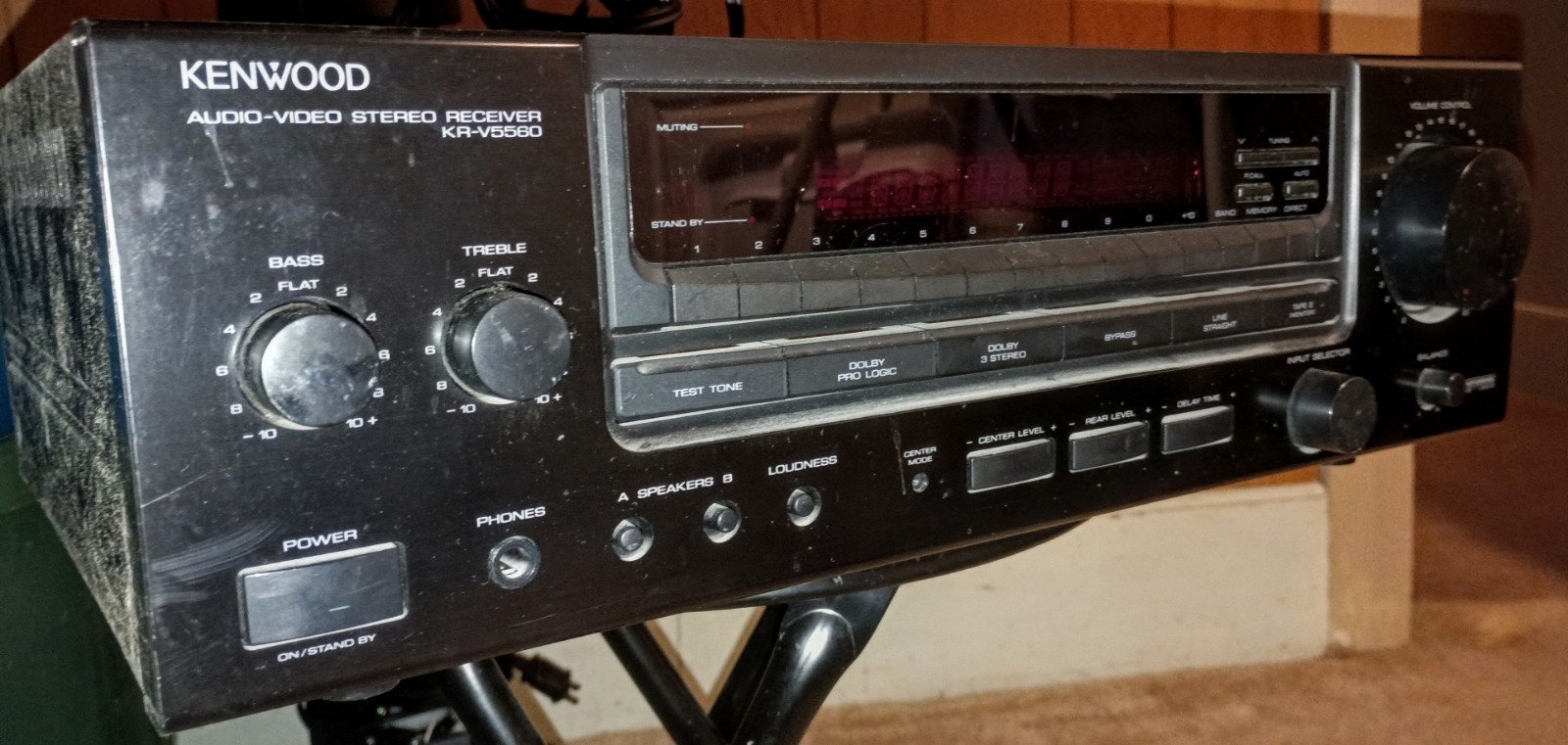 Vintage Kenwood KR-V5560 Stereo Receiver Tested Working Phono Input