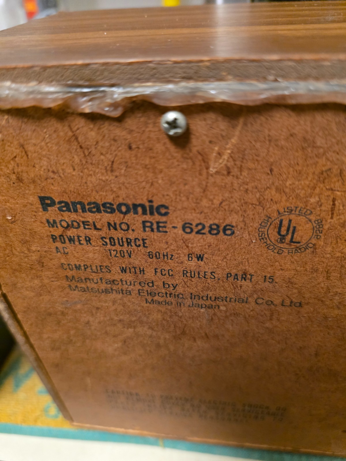 Vintage Panasonic RE-6286 AM/FM Radio Woodgrain Matsushita Japan *Working