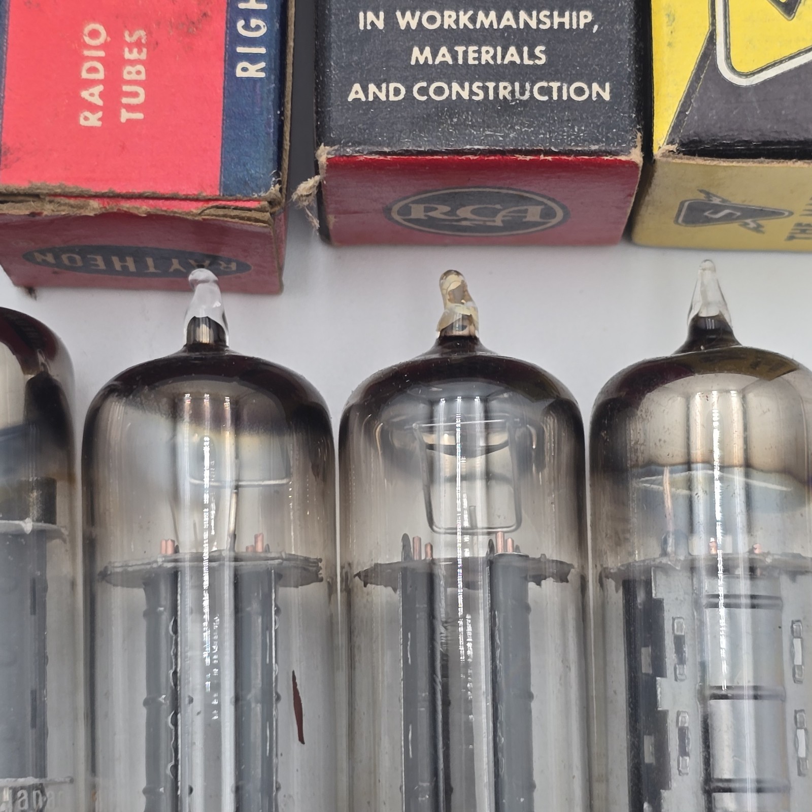 VTG NOS 12BH7 12BH7A Tube Lot 6 Pack RCA Sylvania Raytheon McIntosh Ampeg Audio