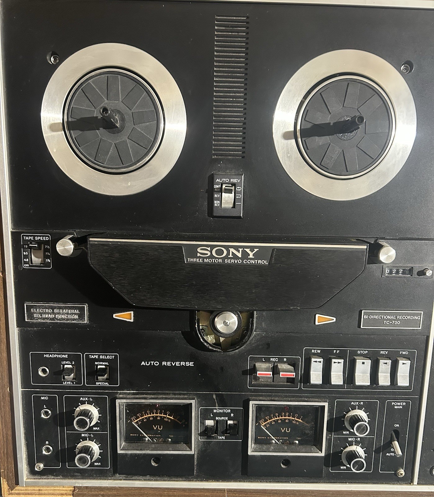VTG SONY TC-730 Reel to Reel Tape Recorder 3 Head Tested Works