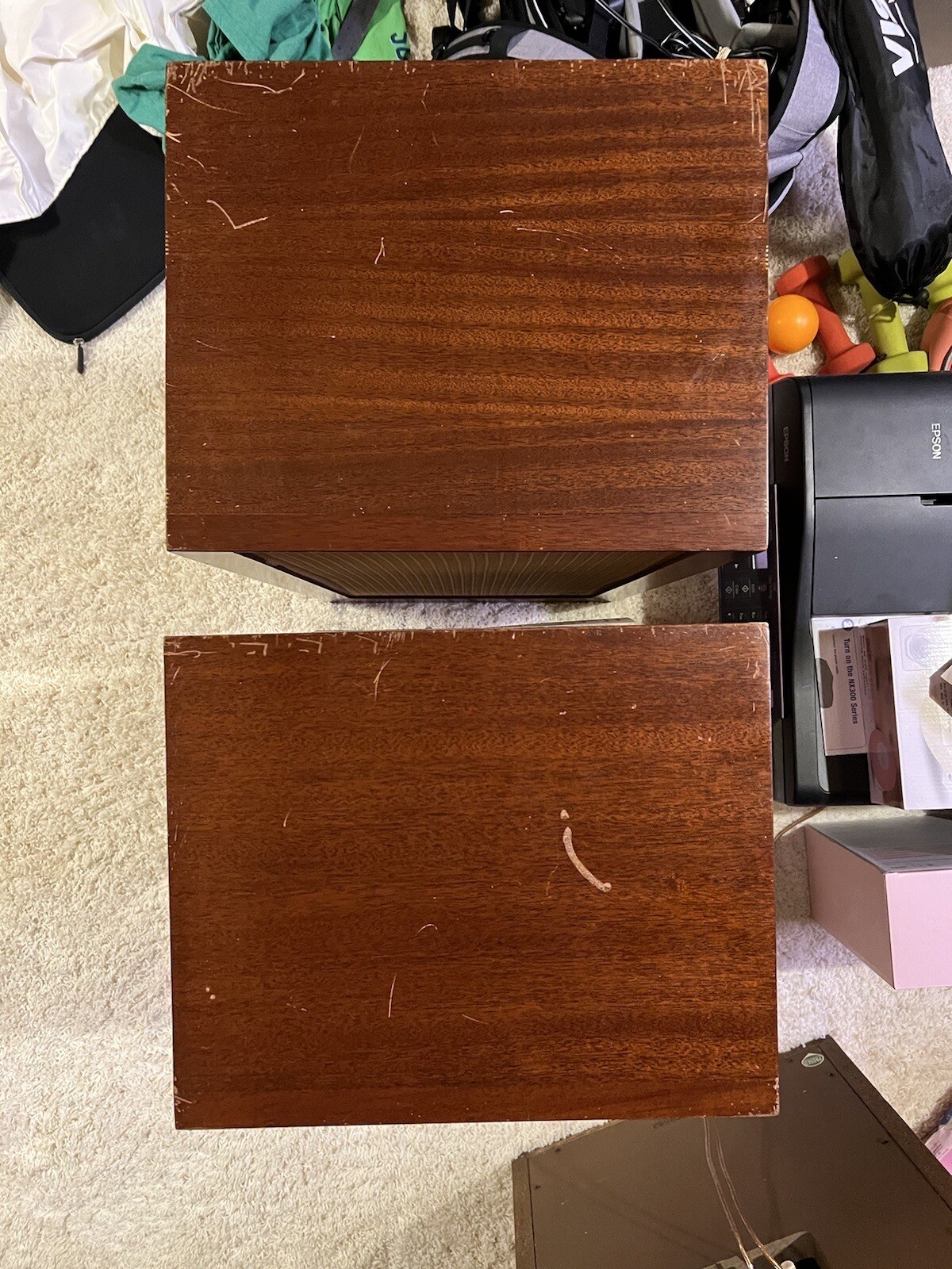Rare Acoustic Research AR-3 Speakers in Mahogany Finish