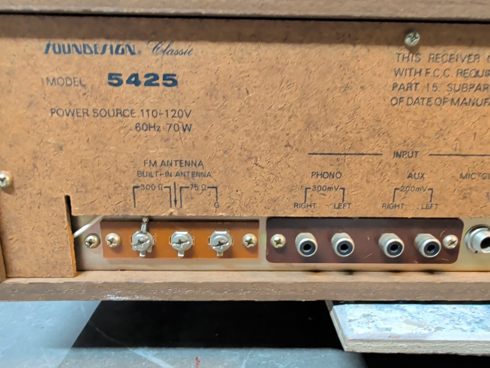 Vintage SOUNDESIGN 5425 Stereo Cassette Player 8 Track Recorder Classic WORKING
