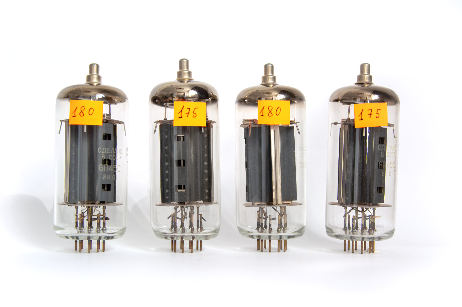 Matched QUAD 6P45S Output Tetrode NOS tube EL509 EL519 6KG6. 4pcs
