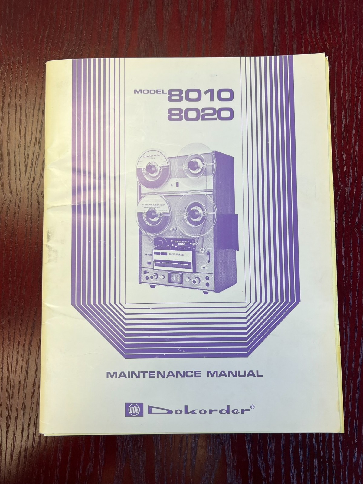 Original Dokorder 8010 8020 Reel to Reel Maintenance Manual