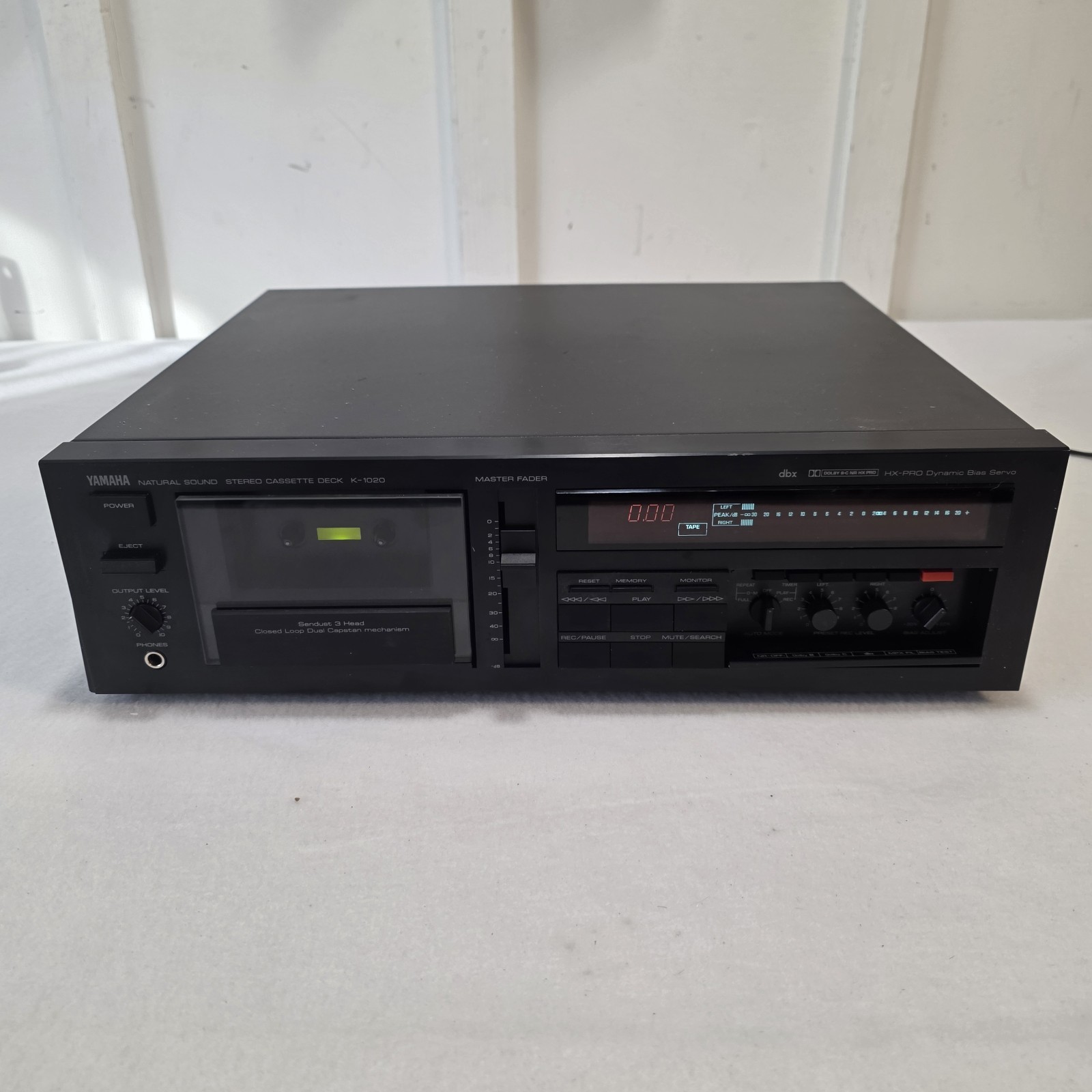 YAMAHA K-1020 3-Head Dual capstan Dolby B/C DBX Cassette FOR PARTS OR REPAIR