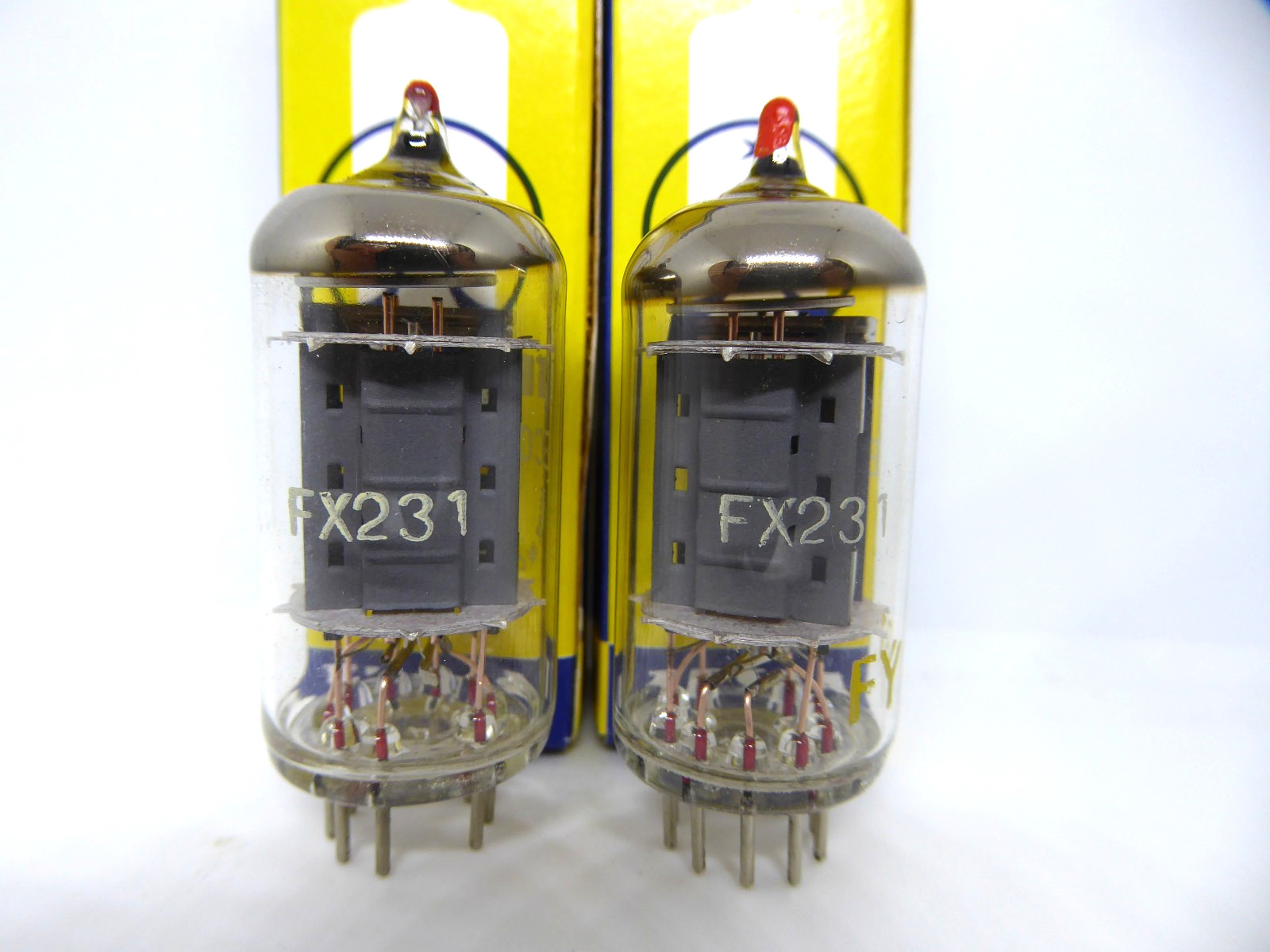 2x (PAIR!) TESLA ECC802S (12AU7WA E82CC B329) lk. Telefunken 100%, 1974, NOS 17