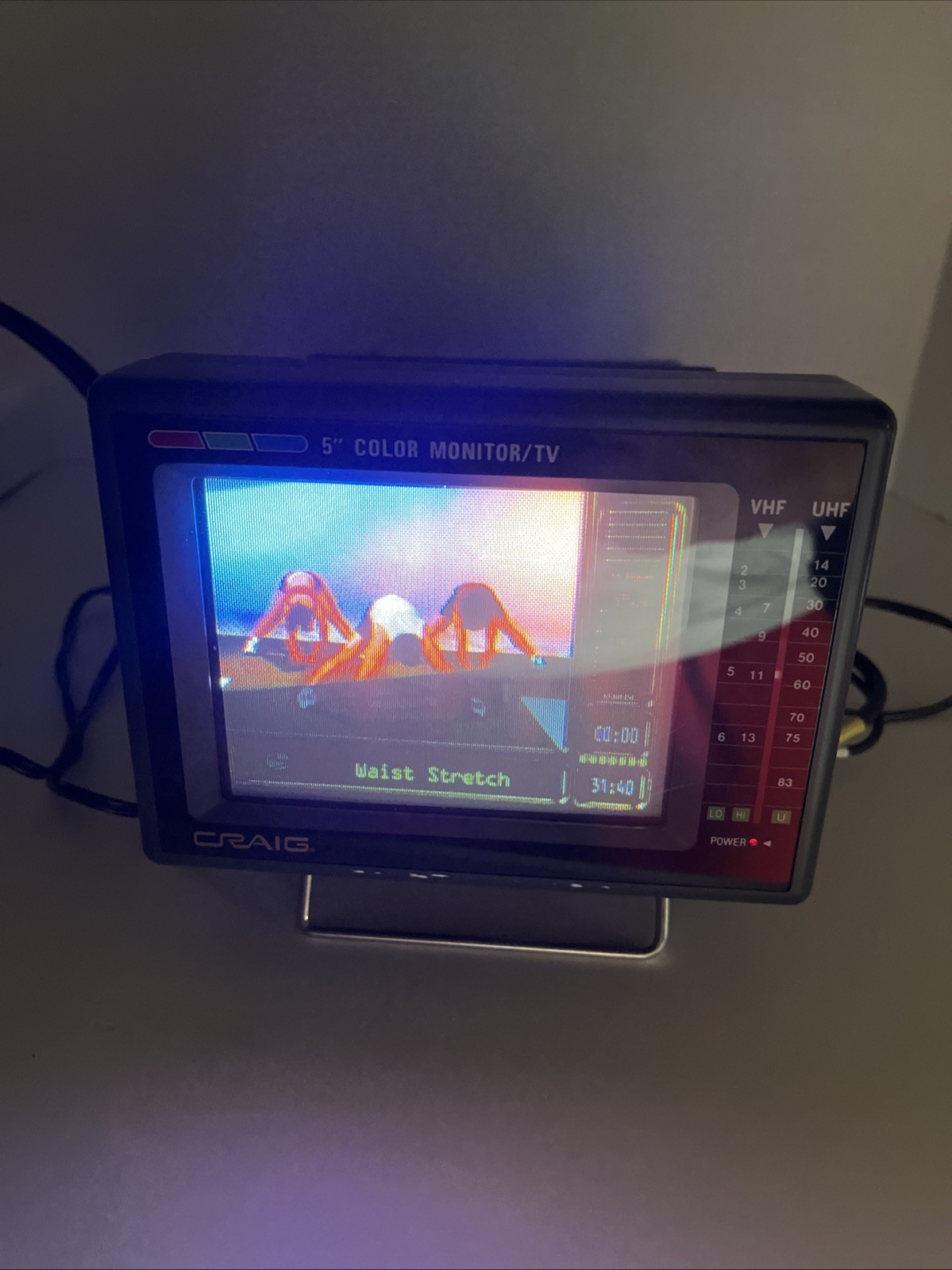 Craig 5″ Color Monitor/TV CRT Portable Player , Vintage PC570