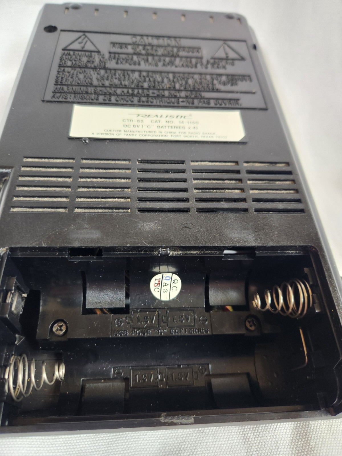 Realistic CTR-73 AC or Battery Cassette Tape Player Recorder 14-1053A WORKING