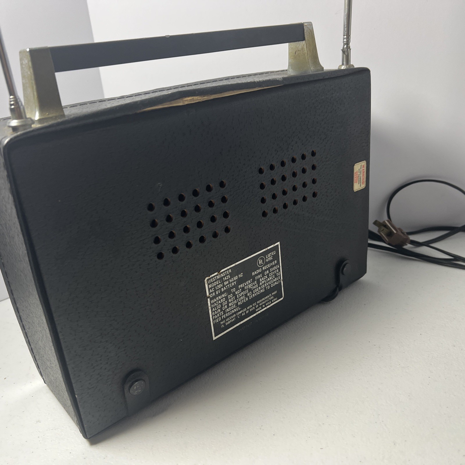 Vintage Westminster 1425 Multiband Radio AM FM SW Air PB Hong Kong