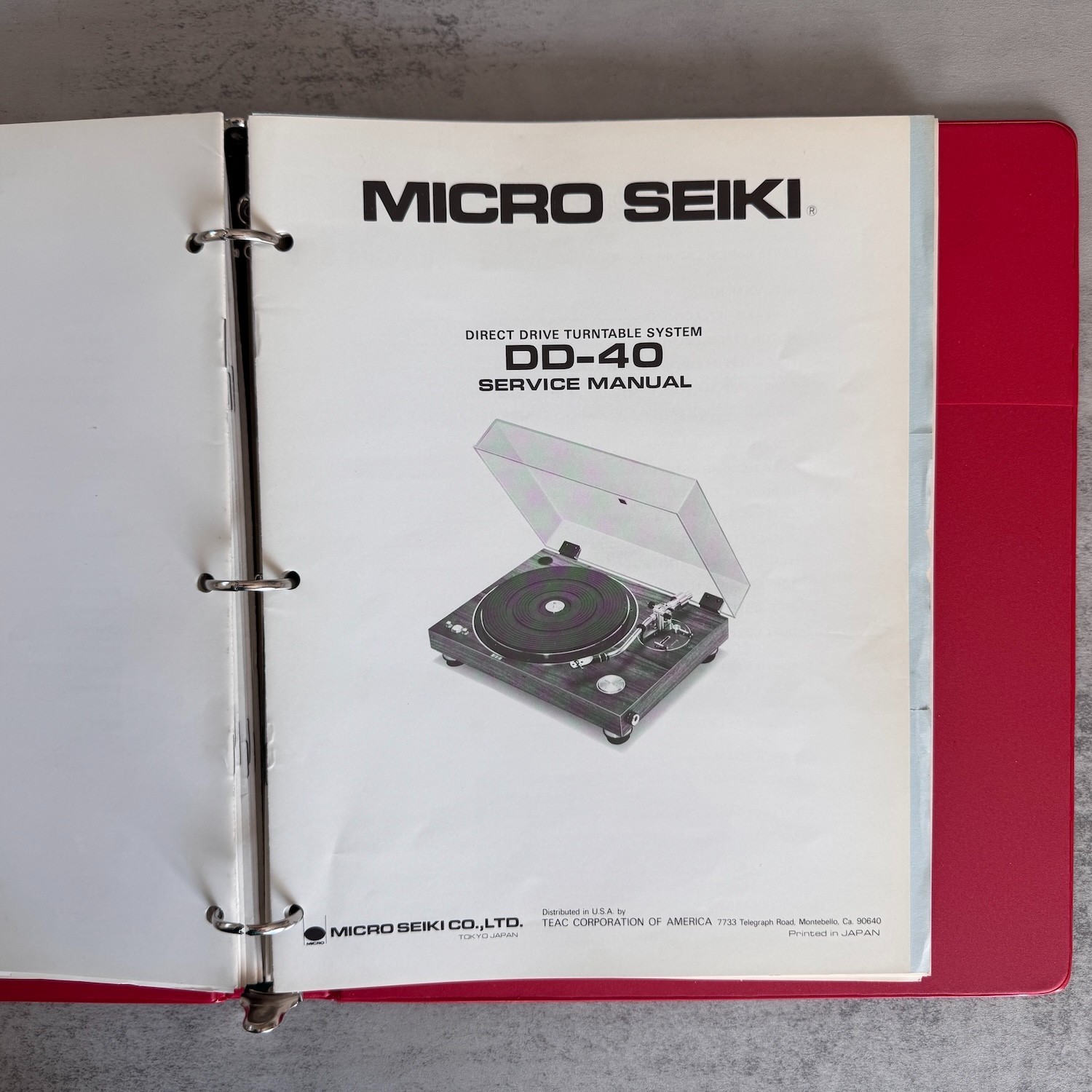 MICRO SEIKI DD-20/22/24/25/30/33/35/40, DDX, DQ, DQL, DQX, MB Service Manual Set