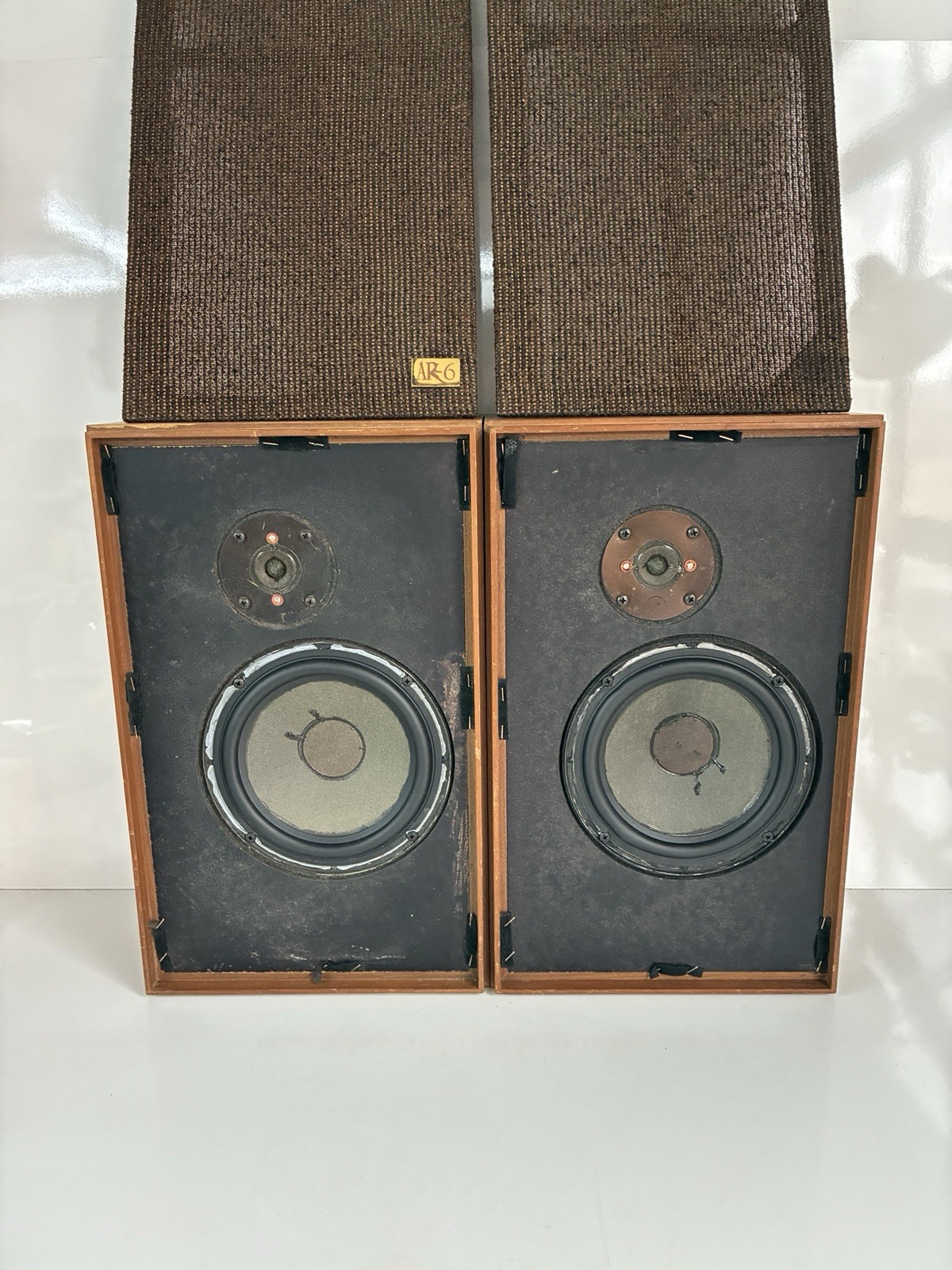 Acoustic Research AR-6 Suspension Loudspeaker System Speaker Pair Made In USA
