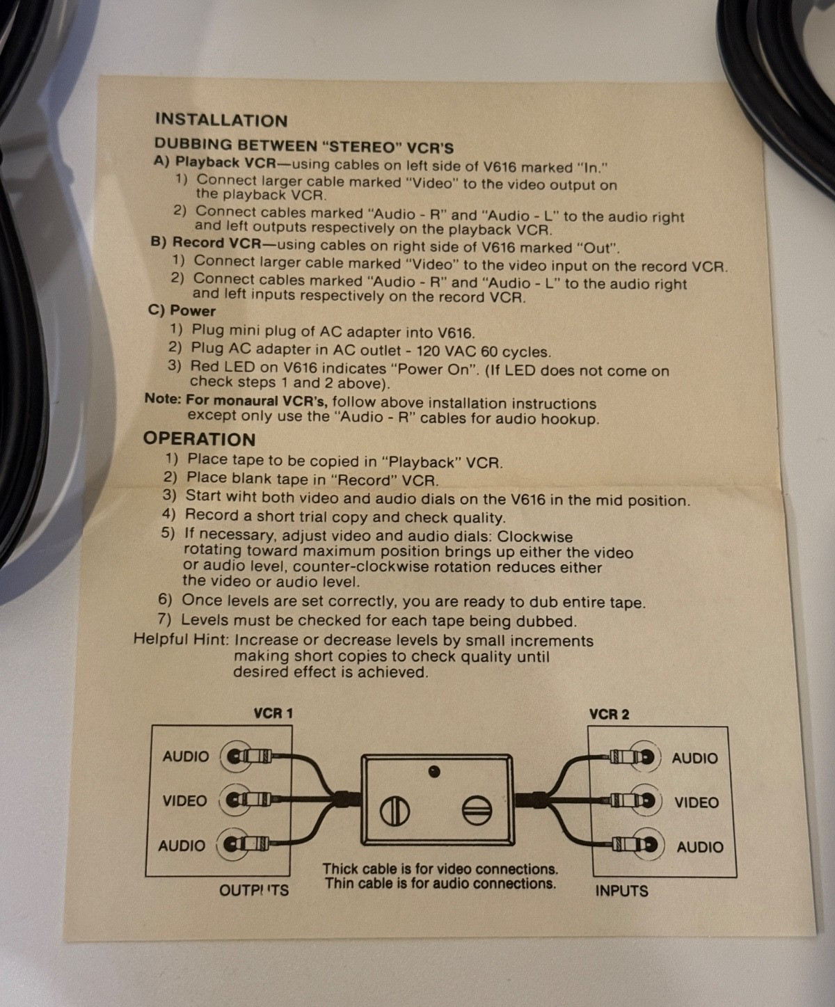 📼 Recoton V616 Deluxe Video Dubbing & Enhancement System NOS Vintage RCA