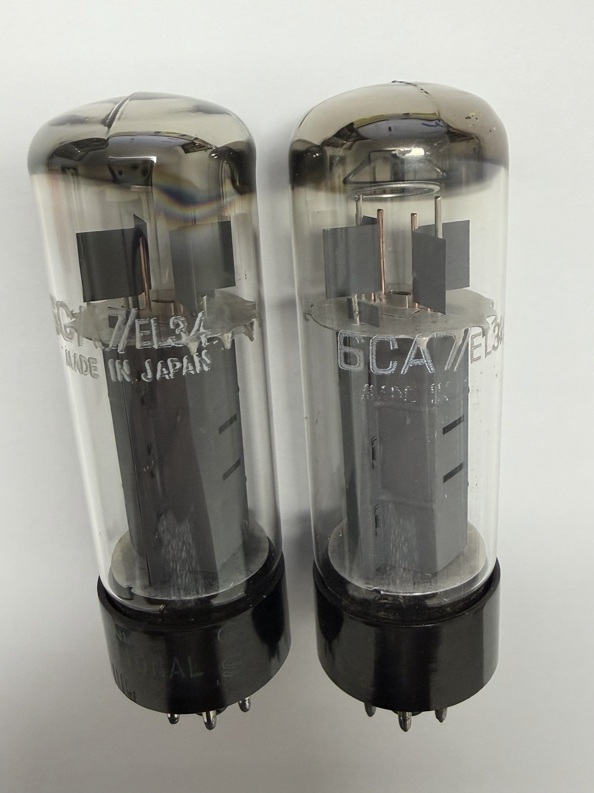 Matched Current Pair Matsushita EL34/6CA7 Tubes One Labeled Sylvania Test Strong