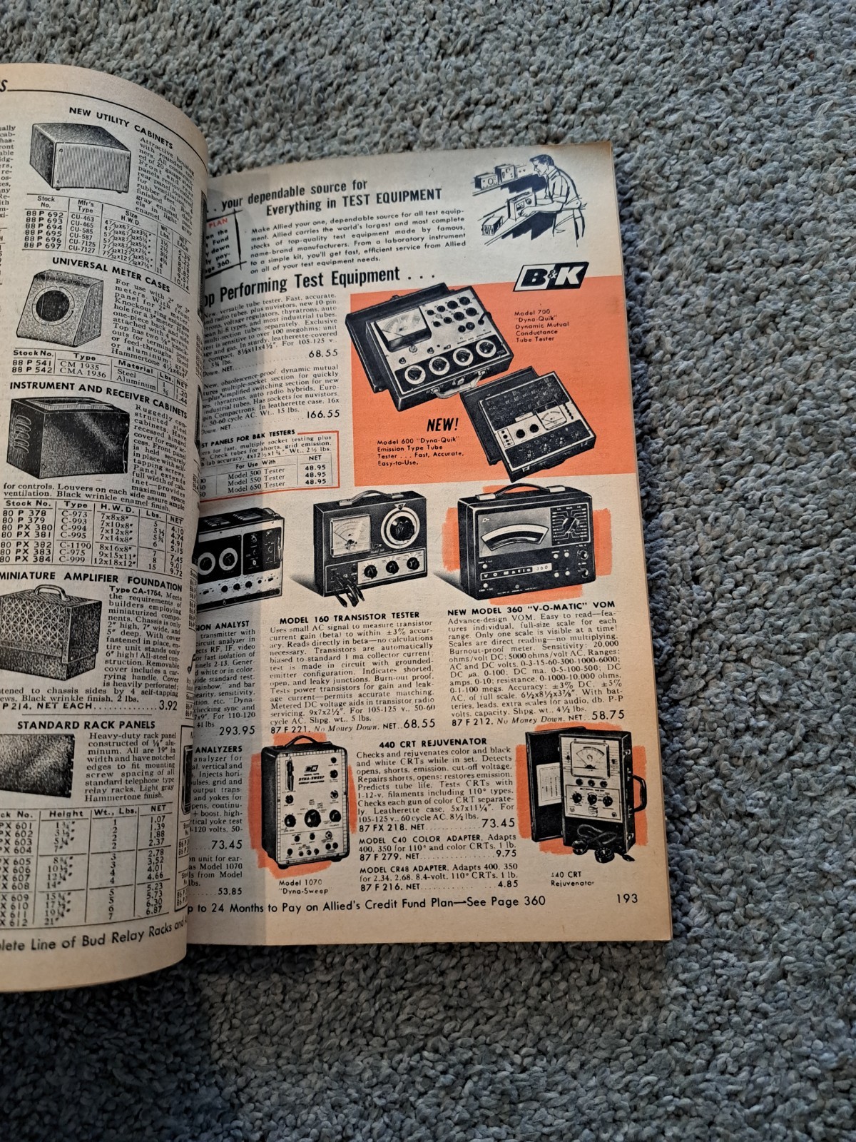 Vintage 1962 Allied Electronics Catalog Stereo Radio Audio Speakers Knight-Kit
