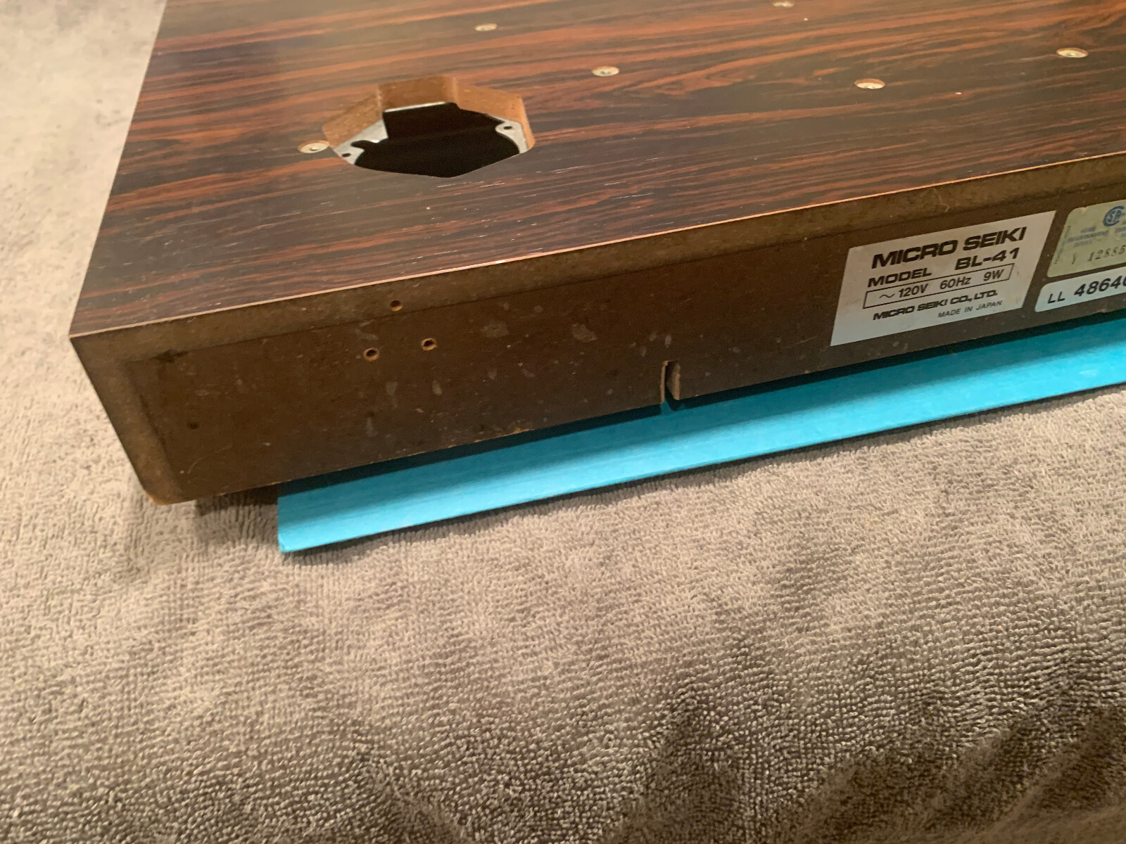 Micro Seiki BL-41 Stereo Turntable Parting Out Plinth + Feet Very Nice Look!