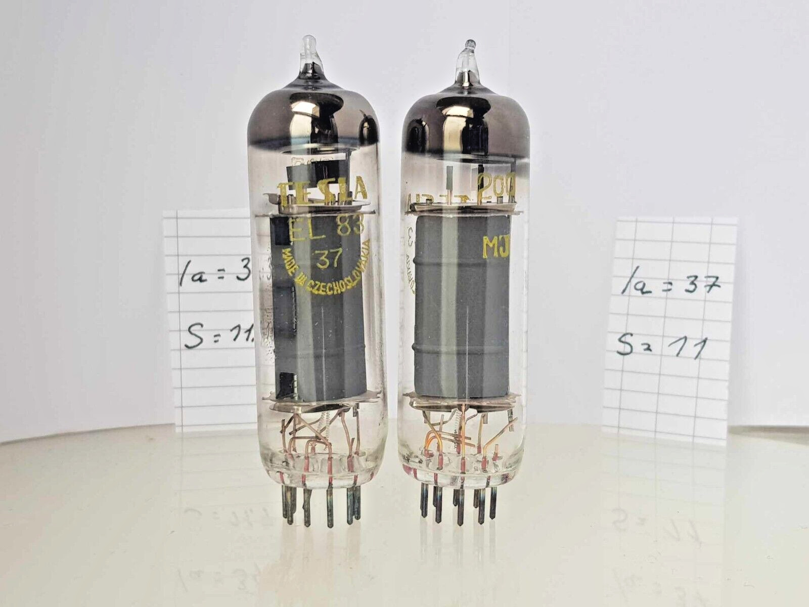 2 x EL83 TESLA MATCHED PAIR 1973y Power PENTODE TUBE 6CK6 SAME CODES