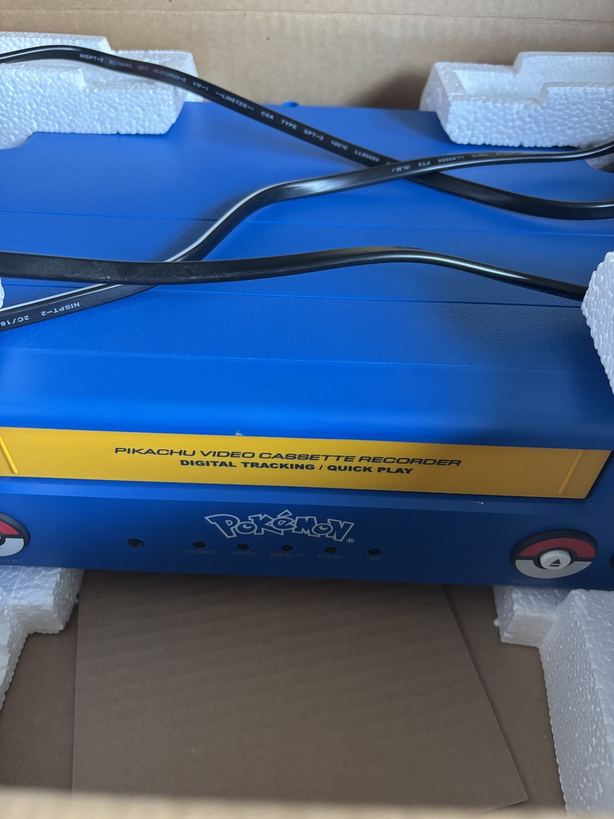 Vintage POKEMON PIKACHU VHS VCR PK240D 100% Complete