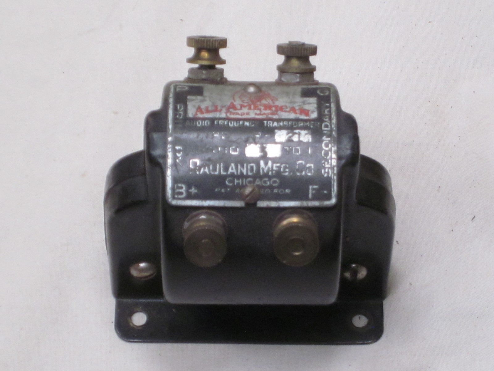 vintage ALL-AMERICAN AUDIO FREQUENCY TRANSFORMER R-21 RAULAND MFG.