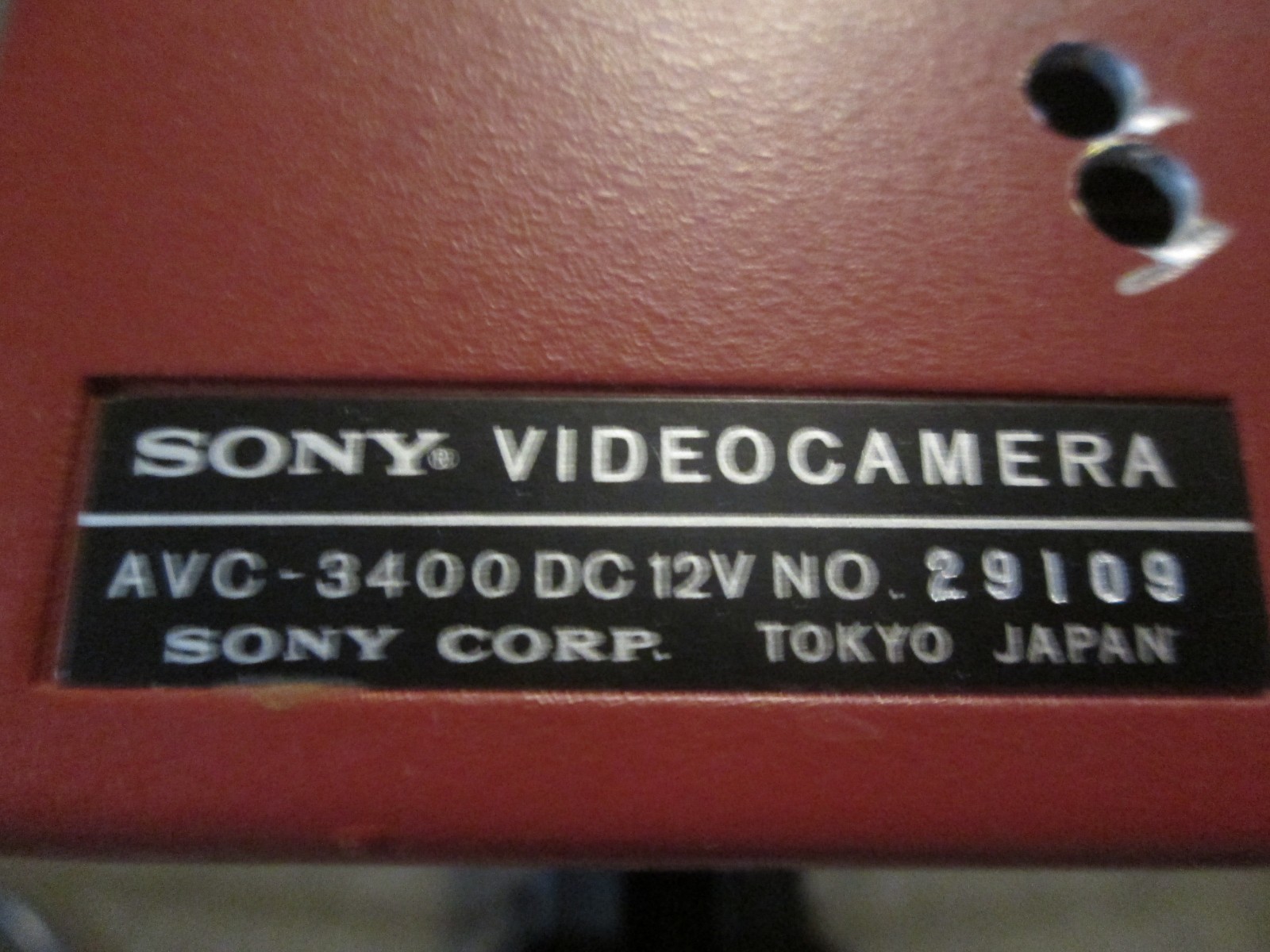 Sony AVC-3400 AS-IS Parts Or Repair Vidicon Videocamera Videocorder